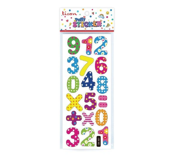Ticon Puffy Sticker Rakam Tps-006/3