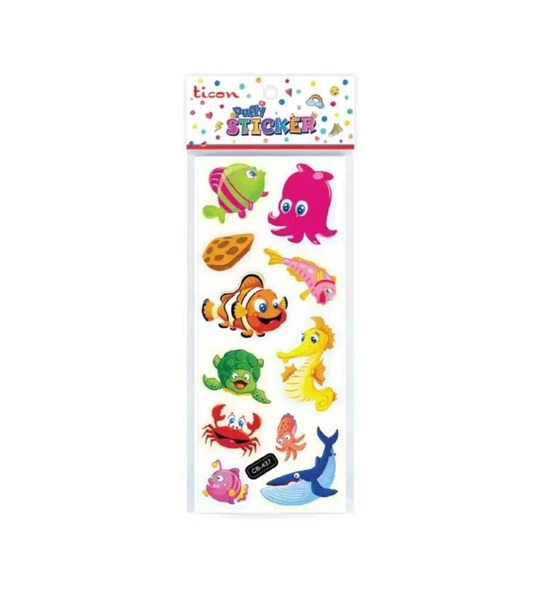 Ticon Puffy Sticker Hayvan Figürleri TPS-007/6