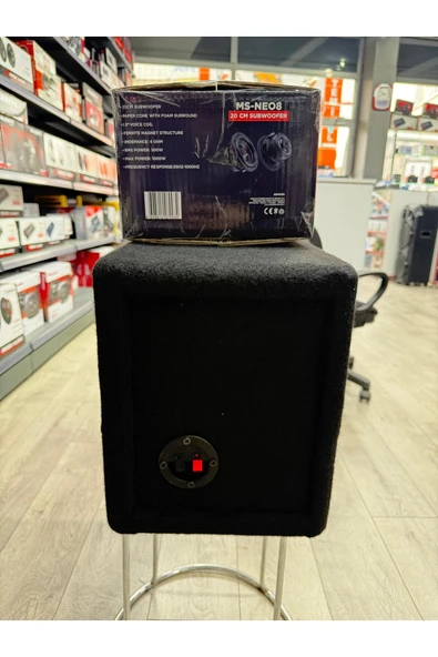 Massive Ms-NEO8 Yer Kaplamaz L Port Kabinli 1000Wat 300W Rms 20 Cm Subwoofer minik dev Bas - 2