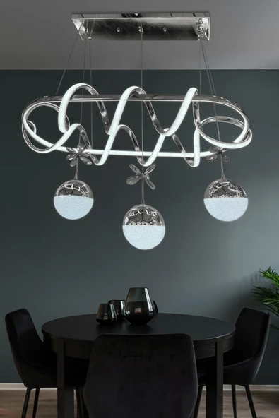 Kuzey Yemek Masası 3 Toplu İthal Led Avize - 8