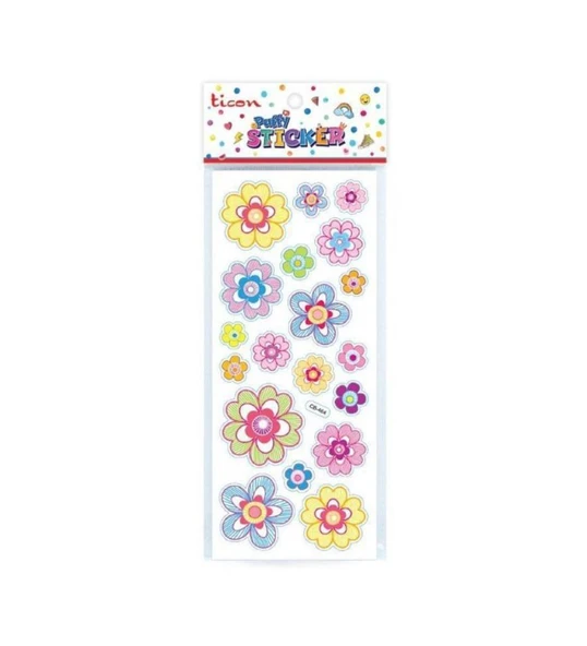 Ticon Puffy Sticker Çiçek Tps-008/4