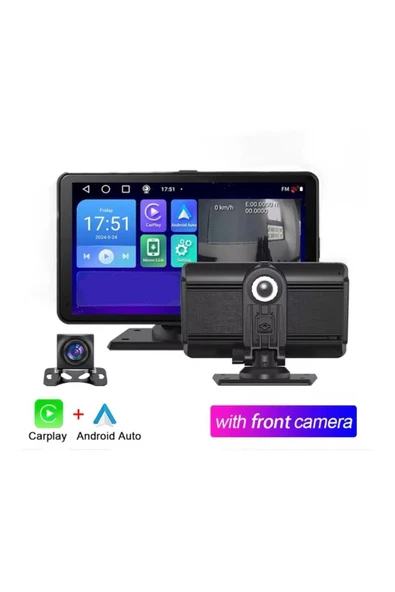 Navigold Stonex Aks-702 Kablosuz Carplay Android Auto tak çalıştır 7İnç Çift Kameralı kayıt yapar Multimedya