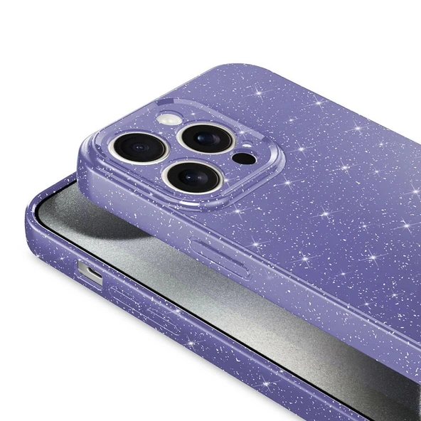 Apple iPhone 15 Pro Max Kılıf Kamera Korumalı Simli Lüks Zore Koton Kapak - Resim 8