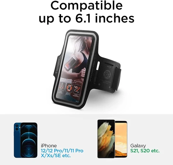 Spigen Velo Armband A700 Universal (Tüm Cihazlarla Uyumlu 3.9"x6.9") Kılıf Spor için Kol Bandı - 000EM21193 - Resim 2