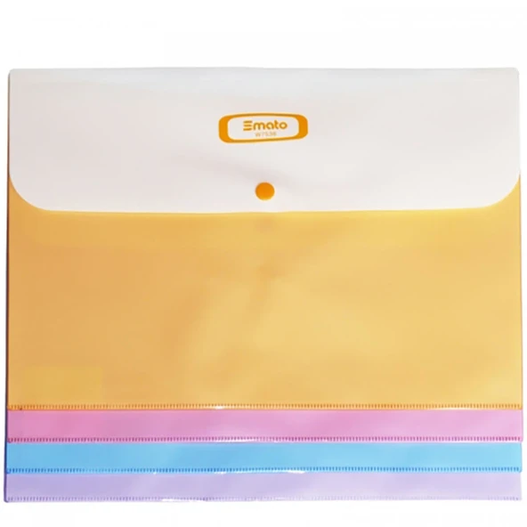 Smato Çıtçıtlı Evrak Zarfı Mat Pembe W7536-12-PKT - 1