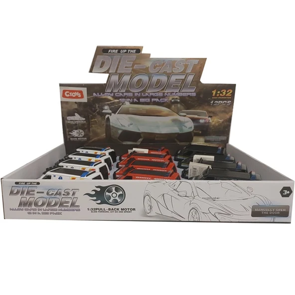 Ctoy Oyuncak Metal Kurtarma Araçları CTOY-K174A23-12-PKT