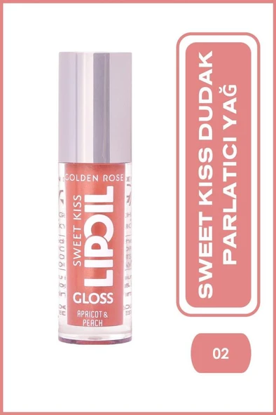 Golden Rose Sweet Kiss Lip Oil Gloss 02 Apricot&Peach Dudak Parlatıcısı