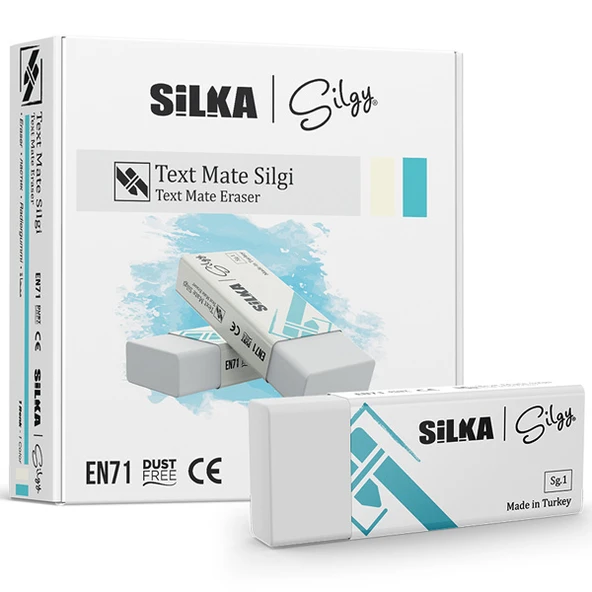 Silka Text Matel Öğrenci Silgisi 24 LÜ Beyaz Art.2 - 2