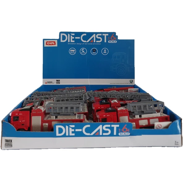 Ctoy Metal Çek Bırak İtfaiye Aracı CTOY-411-2-12-PKT