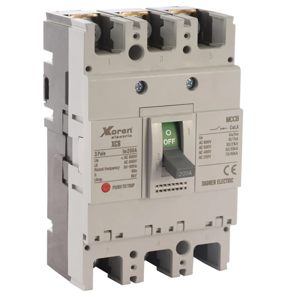 XKOREN 1250A 80kA 3 Kutuplu Termik Manyetik Sabit Tip FF Tip 1600 Kasa Kompakt Şalter