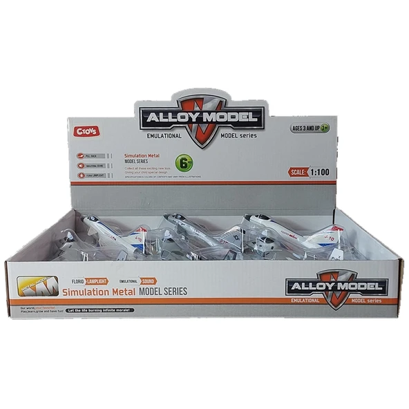 Ctoy Oyuncak Çek Bırak Uçak CTOY-9803A,9804A-6-PKT