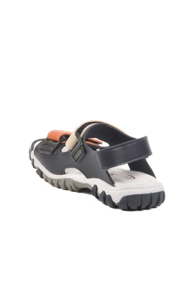 Ayakmod Lacivert Turuncu Cırtlı Erkek Çocuk Spor Sandalet 173110 P - Resim 4