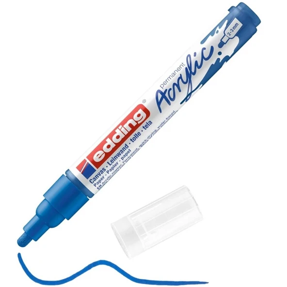Edding Markör Akrilik Orta Uçlu 2-3 MM Anzer Mavi 903 5100-10-PKT