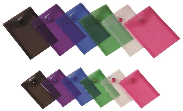 Comix Çıtçıtlı Dosya A6 Karışık Renk A1856-12-PKT