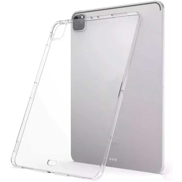 Apple iPad Pro 12,9 inç 4 / 5 / 6 Nesil Uyumlu Şeffaf Silikon Tablet Kılıfı - Resim 3