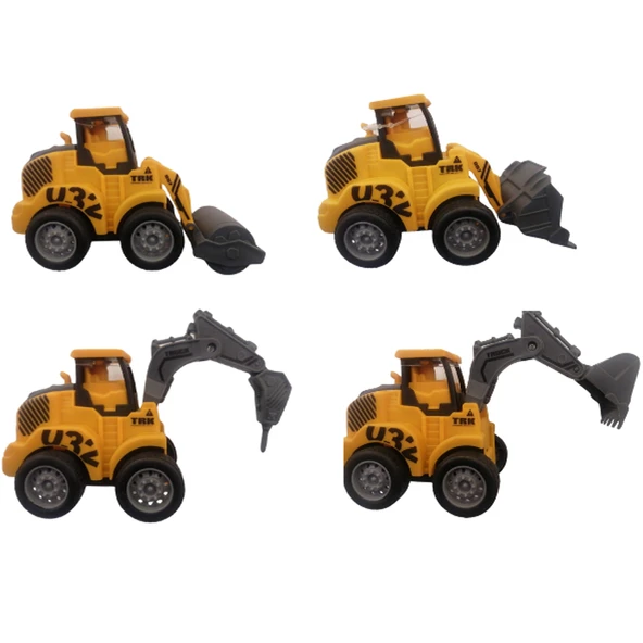 Öz Ka Oyuncak Basmalı İnşaat Arabaları 3301-12-PKT