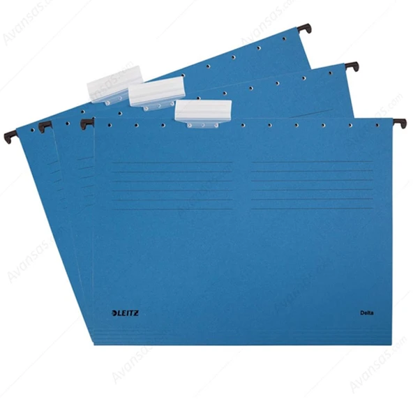 Leitz Askılı Dosya Telsiz Delta Karton A4 Mavi 6515-25-PKT