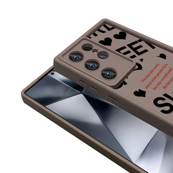 Galaxy S24 Ultra Kılıf Kamera Korumalı Baskılı Arka Yüzey Zore Klas Kapak - Resim 7