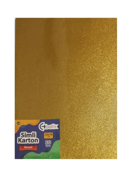 Bafix Simli Karton 50x70 10 Renk Karışık-10-PKT