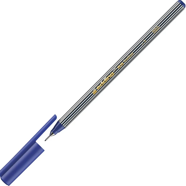 Edding İnce Uçlu Keçeli Kalem 0.4 MM Mavi 55-10-PKT