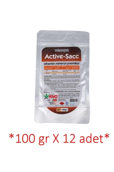 Vetasupra Active Sacc Iştah Açıcı-bağışıklık Düzenleyici Premiks 100 Gr X 12 Adet