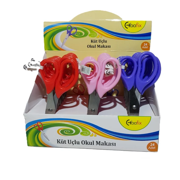 Bafix Okul Makası Küt Uçlu 13,5 Cm BFX-SA6850 - 2