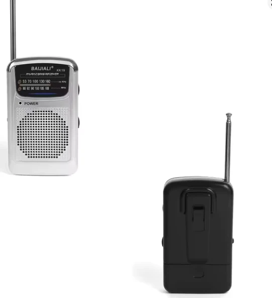 KK19 AM FM Taşınabilir Radyo Pille Çalışan Çift Bantlı Radyo Teleskopik Antenli Müzik Çalar Retro Radyo Dahili Hoparlör - 2