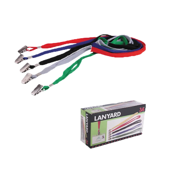 3A Kart Askı İpi Metal Klipsli Mavi 854