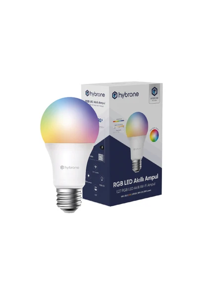 Hybrone LED RGB Wi-Fi Akıllı Ampul, 16 Milyon Renk, 900 Lümen, Uygulama ile Kontrol