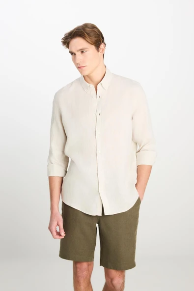 Regular Fit Gömlek Beige Beige XL