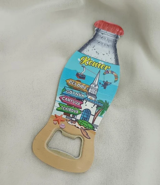 Magnet Açacak Gazoz Şişe Açacağı Mıknatıslı Buzdolabı Süsü Bayrak Kule