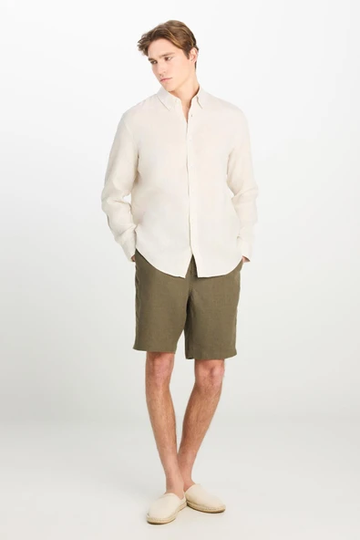 Regular Fit Gömlek Beige Beige M - 3