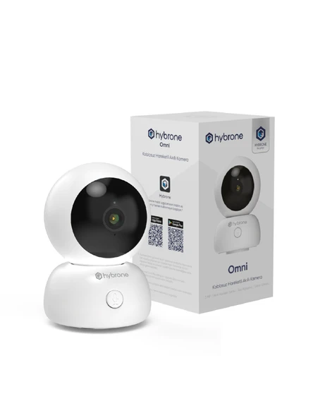 Hybrone Omni Hareketli Wi-Fi Akıllı Kamera, 360 Görüntüleme, Akıllı Hareket Takibi, Ses Algılama
