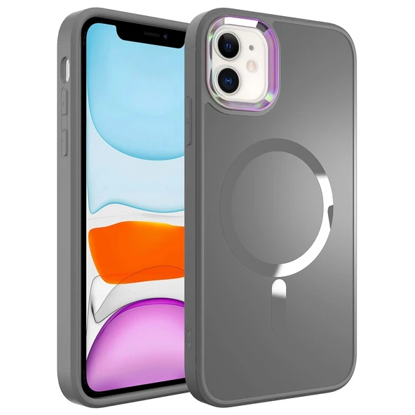 Apple iPhone 12 Kılıf M-safe Wireless Şarj Özellikli Zore Stil Kapak