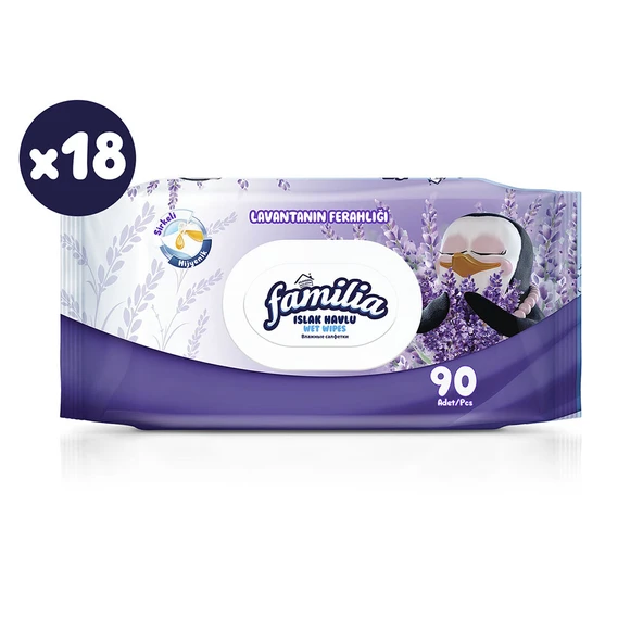 Familia Islak Havlu Lavantanın Ferahlığı 18x90lı (1620 Yaprak) ürün görseli