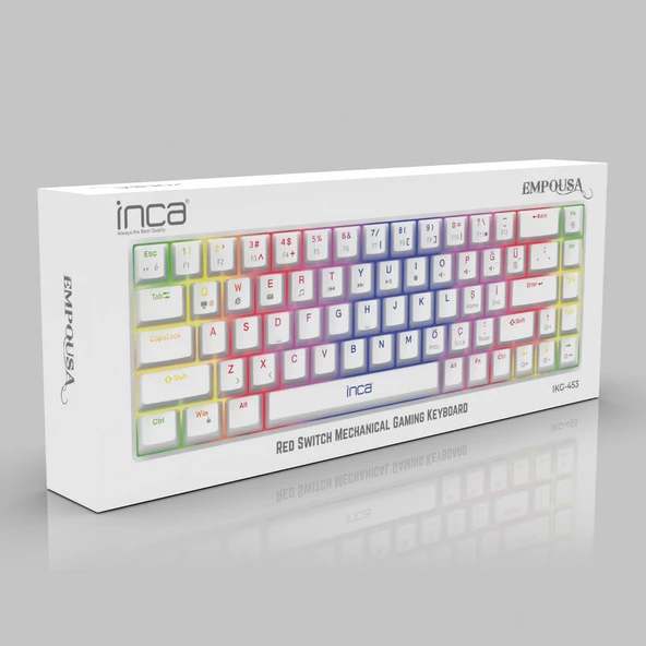Inca IKG-453 Empousa 68 Keys Red Switch Full Rainbow Mechanical Keyboard - 12