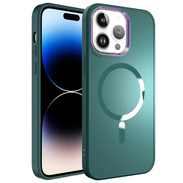 Apple iPhone 14 Pro Kılıf M-safe Wireless Şarj Özellikli Zore Stil Kapak