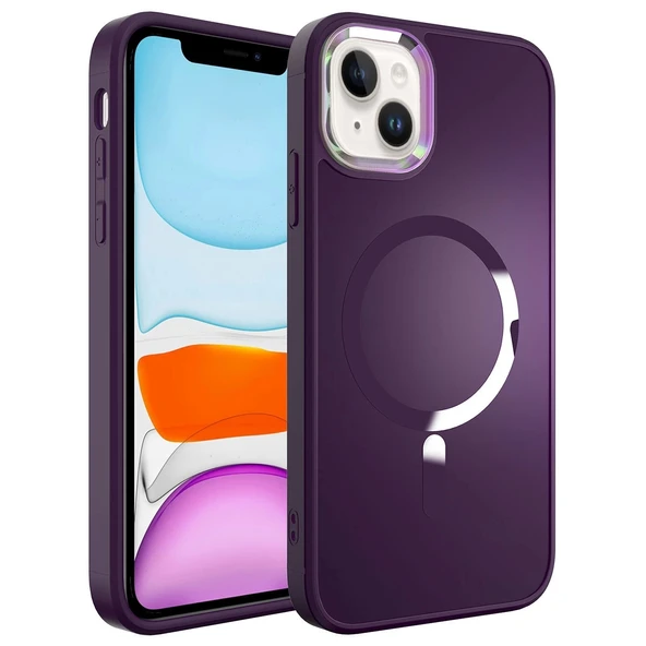 Apple iPhone 14 Kılıf M-safe Wireless Şarj Özellikli Zore Stil Kapak