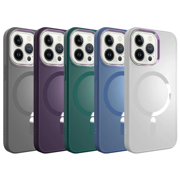 Apple iPhone 12 Pro Max Kılıf M-safe Wireless Şarj Özellikli Zore Stil Kapak - 2