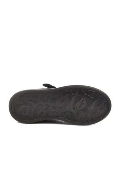 Ayakmod Siyah Beyaz Cırtlı Bağcıklı Erkek Çocuk Spor Ayakkabı 160 F - Resim 5