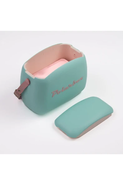Polarbox  Deri Kayışlı Turkuaz Pembe Soğuk ve Sıcak Tutucu Yemek Çantası 6 Lt - 6
