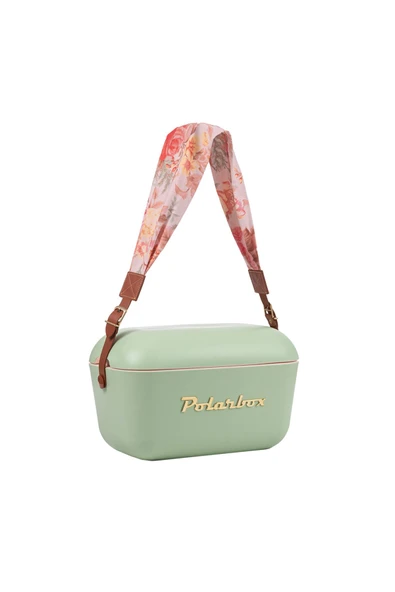 Polarbox  Prinkstyle Flower Deri Kayışlı Olive Green Gold Edition Soğuk ve Sıcak Tutucu Thermo Çanta 20 Lt