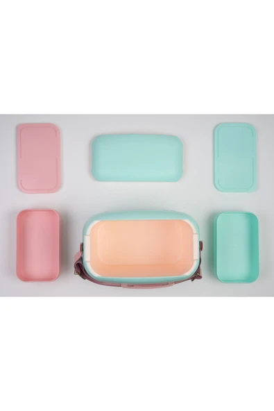 Polarbox  COOLER BAG VERDE AGUA - ROSA POP - 4
