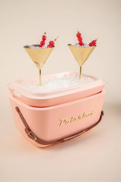 Polarbox  Prinkstyle Flower Classic Deri Kayışlı Coral Gold Edition Soğuk ve Sıcak Tutucu Thermo Çanta 20 Lt - 6