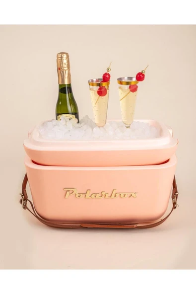 Polarbox  Prinkstyle Flower Classic Deri Kayışlı Coral Gold Edition Soğuk ve Sıcak Tutucu Thermo Çanta 12 Lt - 7