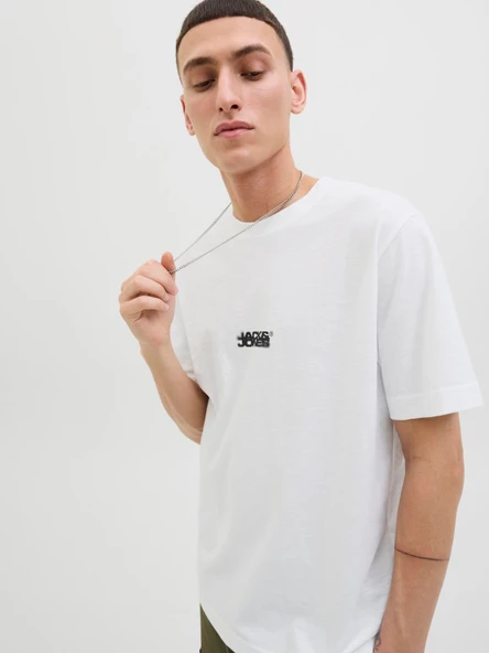 JCOSAGO LOGO SLUB TEE SS CREW NECK LN Bright White Bright White M - 5