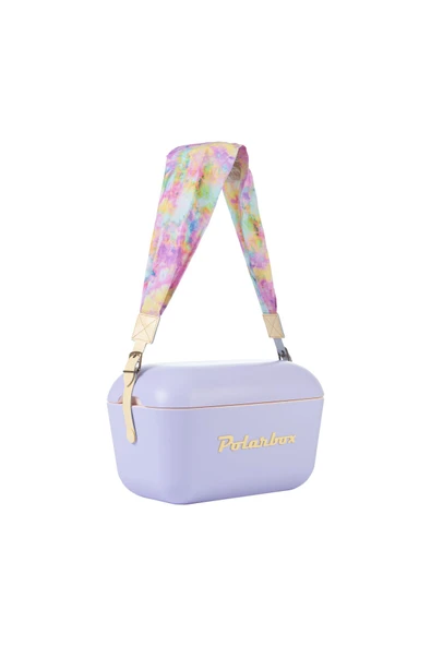 Polarbox  Prinkstyle Tie Dye Yellow %100 pamuk Kayışlı Lila Sarı Soğuk ve Sıcak Tutucu Thermo Çanta 20 lt