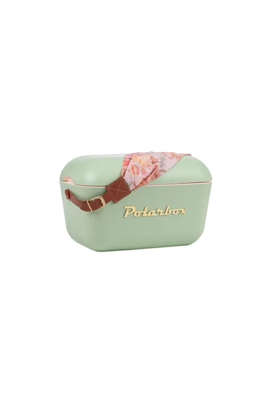 Polarbox  Prinkstyle Flower Deri Kayışlı Olive Green Gold Edition Soğuk ve Sıcak Tutucu Thermo Çanta 12 Lt - 2