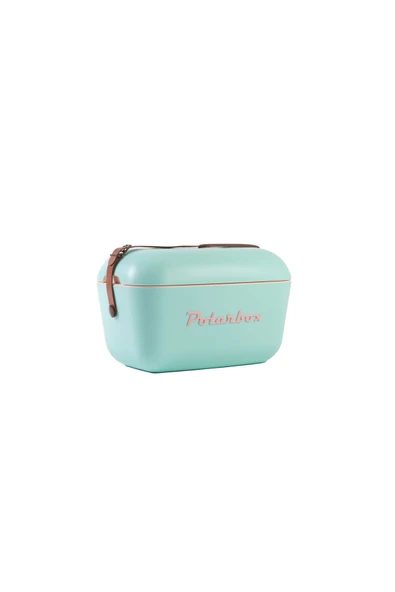Polarbox  Prinkstyle Flower Classic Deri Kayışlı Turkuaz Pembe Soğuk ve Sıcak Tutucu Thermo Çanta 20 Lt - 3