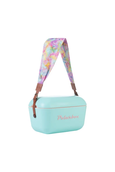 Polarbox  Prinkstyle Tie Dye Classic %100 pamuk Kayışlı Turkuaz Pembe Soğuk ve Sıcak Tutucu Thermo Çanta 20 lt
